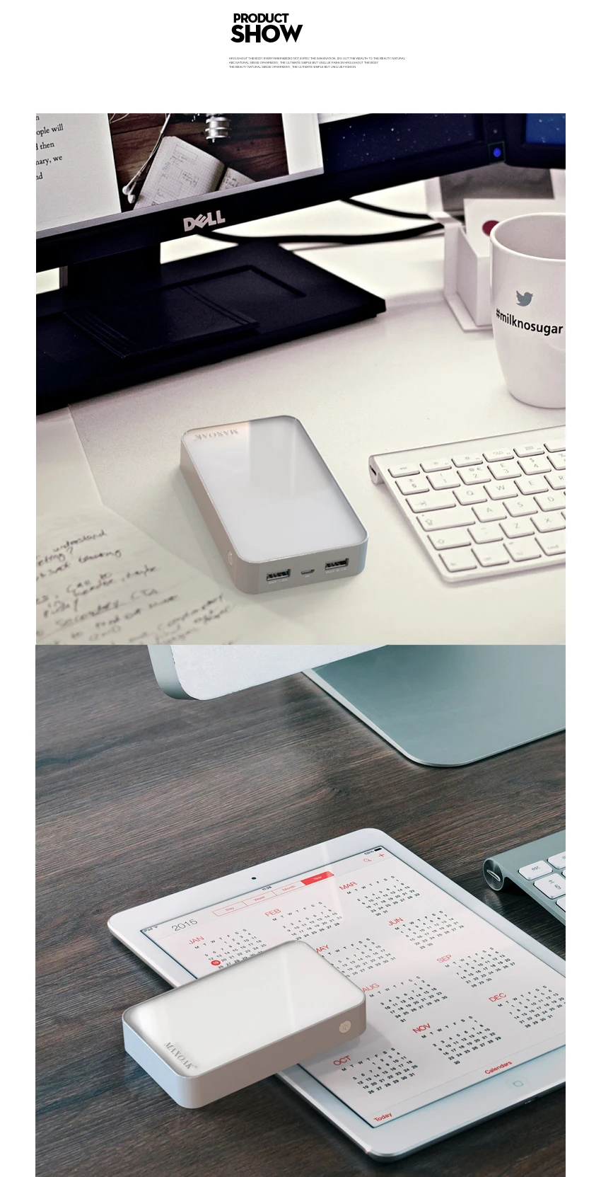 MAXOAK Dual USB power bank портативное зарядное устройство для мобильного телефона 13000mA power bank для мобильного телефона