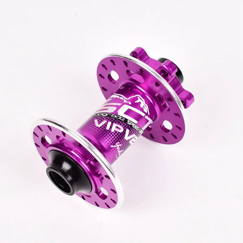 front purple100x15MM KRSCT передняя, Задняя Ступица, 32 отверстия, велосипедные ступицы, QR Thru Axis, 5 подшипников, 6 Pawls, 72 клика, AM FR, MTB, горный велосипед, Сверхлегкий, 465 г - Цвет: front purple100x15MM