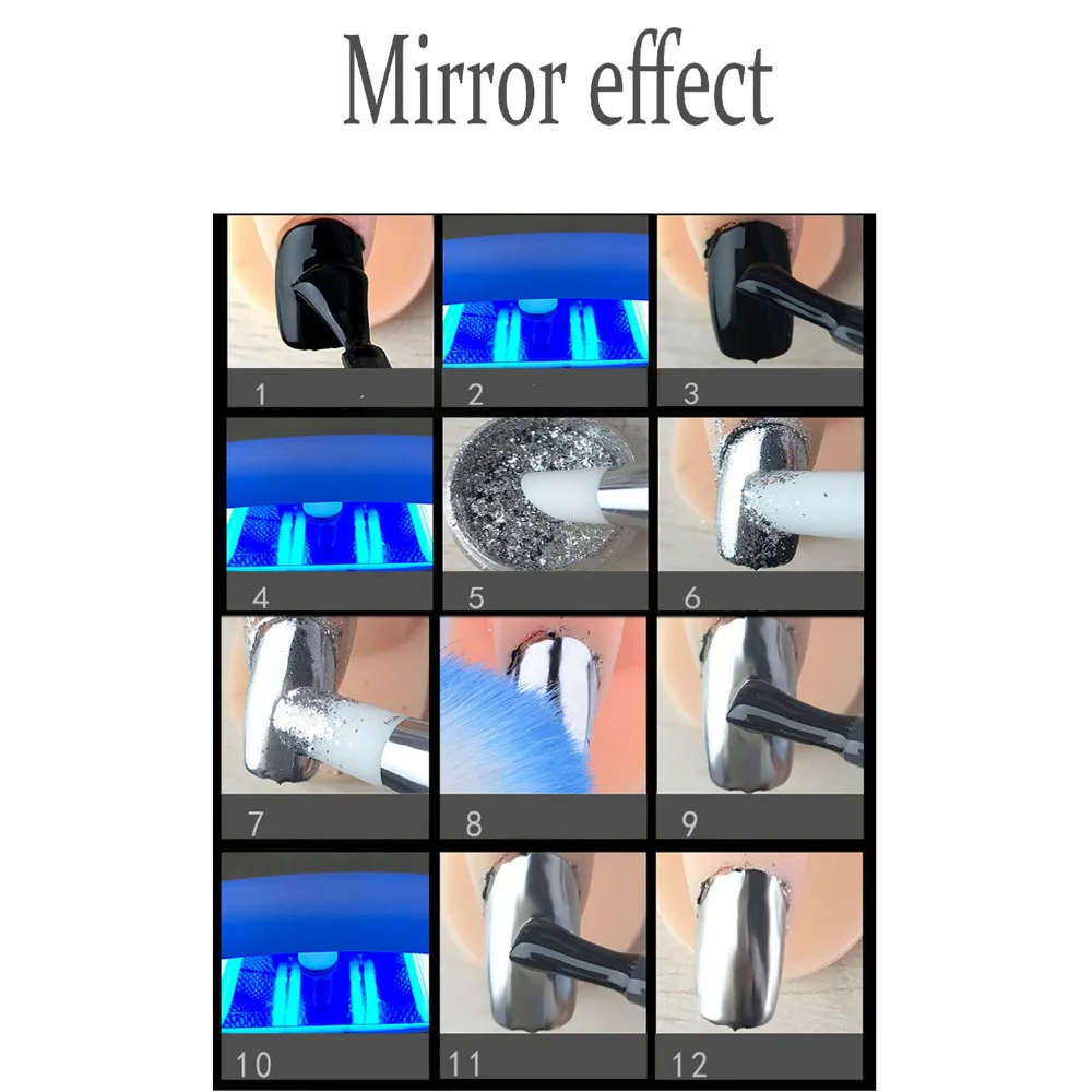 Monja золотые наклейки для ногтей Серебряный алюминиевый волшебный порошок с