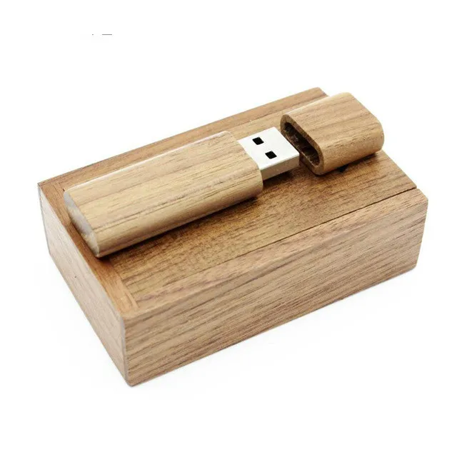 Деревянный бамбук+ деревянная коробка USB флэш-накопитель 128 ГБ 256 ГБ 16 ГБ 32 ГБ 128 Гб карта памяти USB creativo персональный логотип - Цвет: B