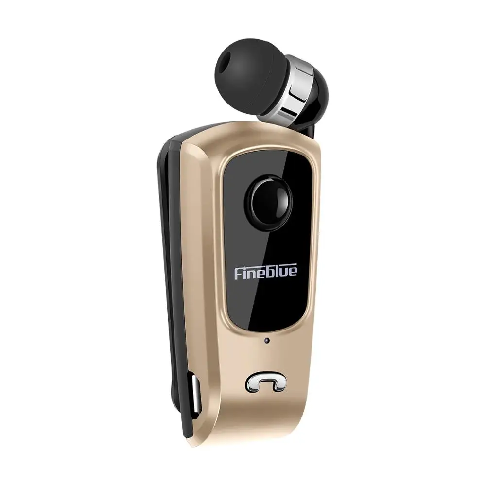 Fineblue F920 мини беспроводной Bluetooth шеи клип телескопического типа бизнес наушники вибрации оповещения износ стерео Спорт Auriculares - Цвет: Gold no box