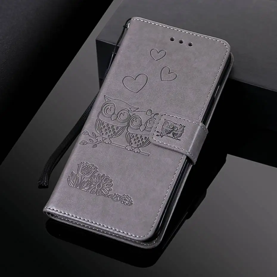 3D Сова из искусственной кожи с откидной крышкой чехол для samsung galaxy S10 S10E A3 A5 A7 A6 J4 J6 плюс A8 A9 J3 J5 J7 Бумажник кожаный Капа для чехол