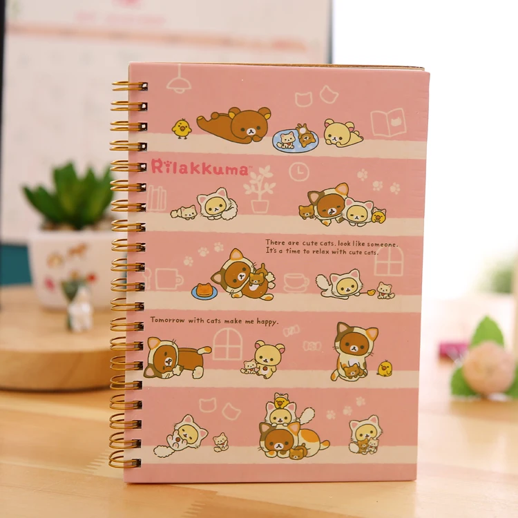 Милый японский мультяшный блокнот Rilakkuma дневник ежедневник карманная книга