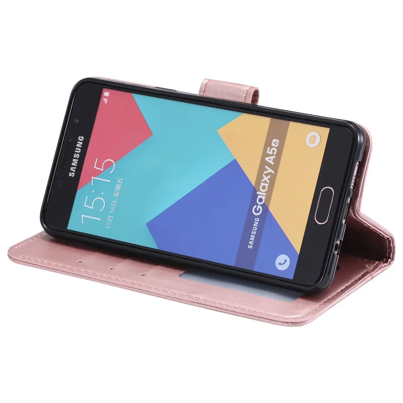 Роскошный чехол для Samsung Galaxy A5 2016 кошелек с отделением карт кожаный телефона