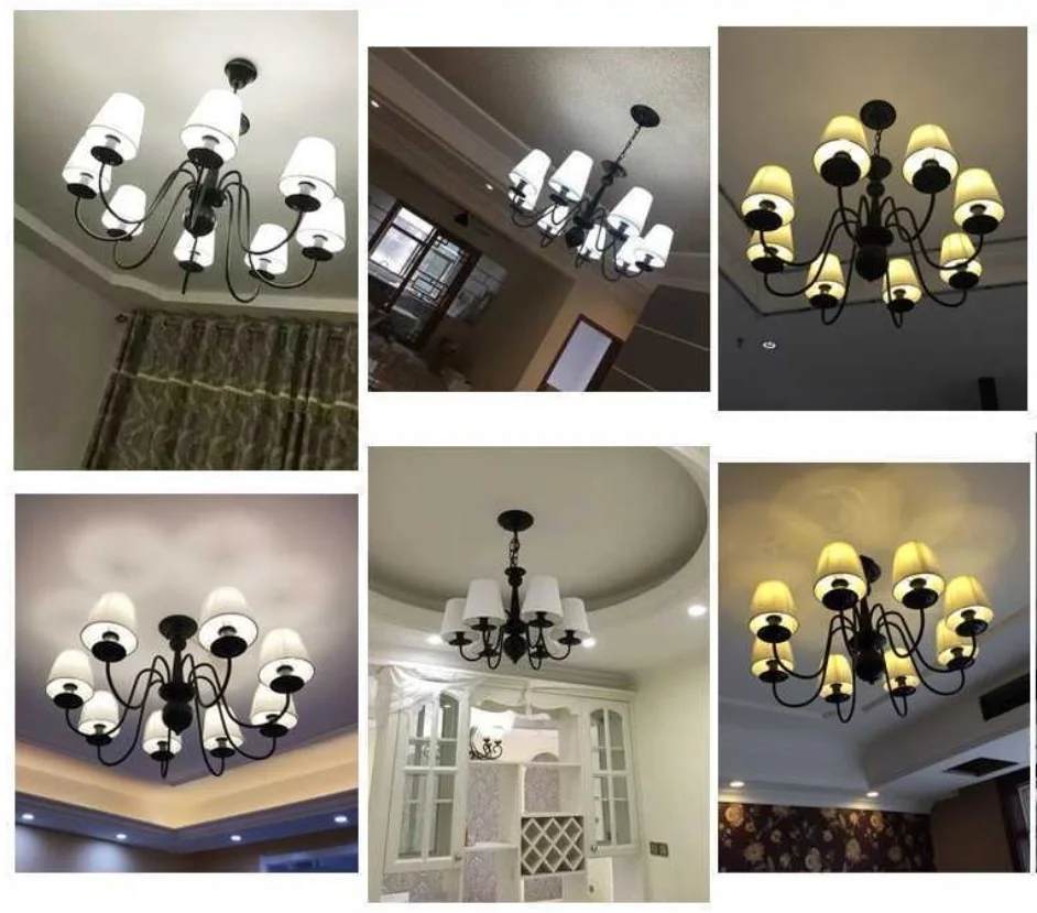 Кованая Железная Люстра для гостиной спальни кухни прихожей винтажная люстра с