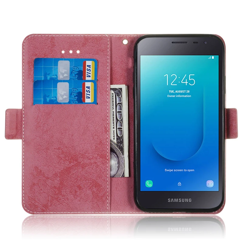 Vintage Leather Flip Wallet Cases for Samsung Galaxy J2 Core J4/J6 Plus J8 2018 Mobile Phone Soft Silicone Bags Cover Coque Skin | Мобильные