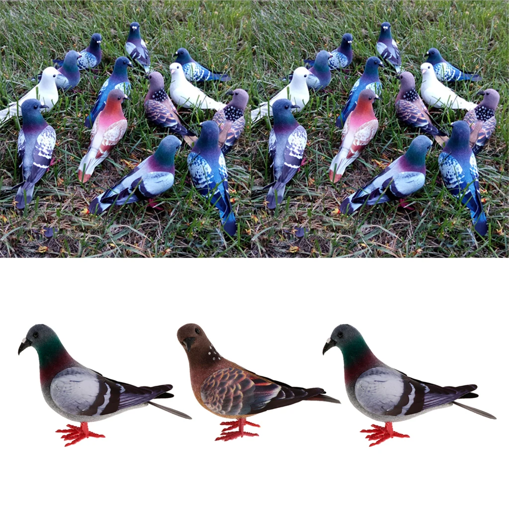 3 шт./компл. статуя ярких птиц искусственная пена перо случайный цвет голубей