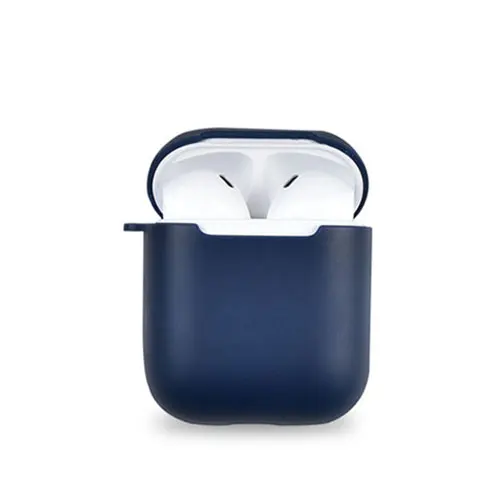 Синий Мягкий чехол из ТПУ для Apple Airpods полный защитный чехол для AirPods водонепроницаемый чехол для зарядки Bluetooth чехол для наушников для Apple - Цвет: Синий