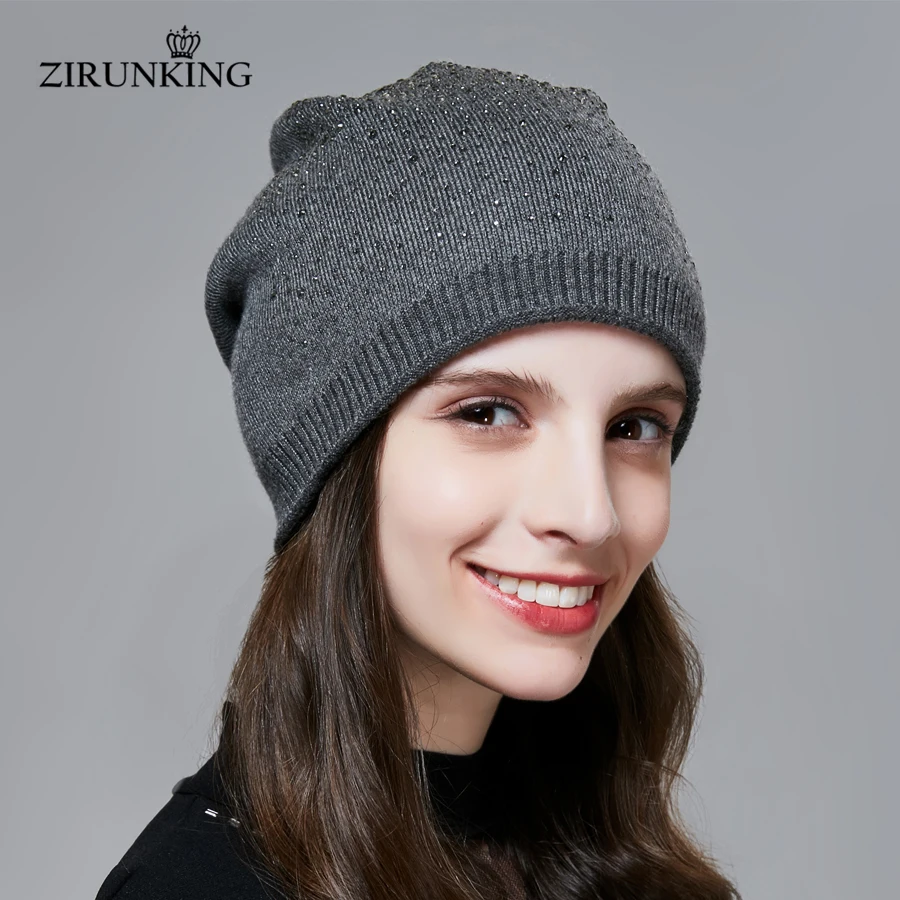 ZIRUNKING, новинка, женская вязаная шапка, модные женские весенние шапки, повседневные, Atumen Beanies для женщин ZH1716