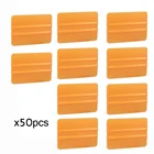 EHDIS 50 шт.лот, золотой виниловый пластиковый ракель для автомобиля, виниловая пленка, инструмент для защиты окон, затемнение стекла, скребок для очистки автомобиля, инструмент для стикеров