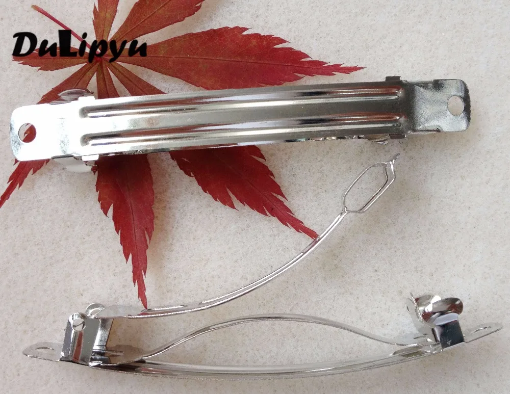 Free nickel lead 78mm - 50pcs dull silver tone french barrette hair clips for Jewelry cad28 | Украшения и аксессуары