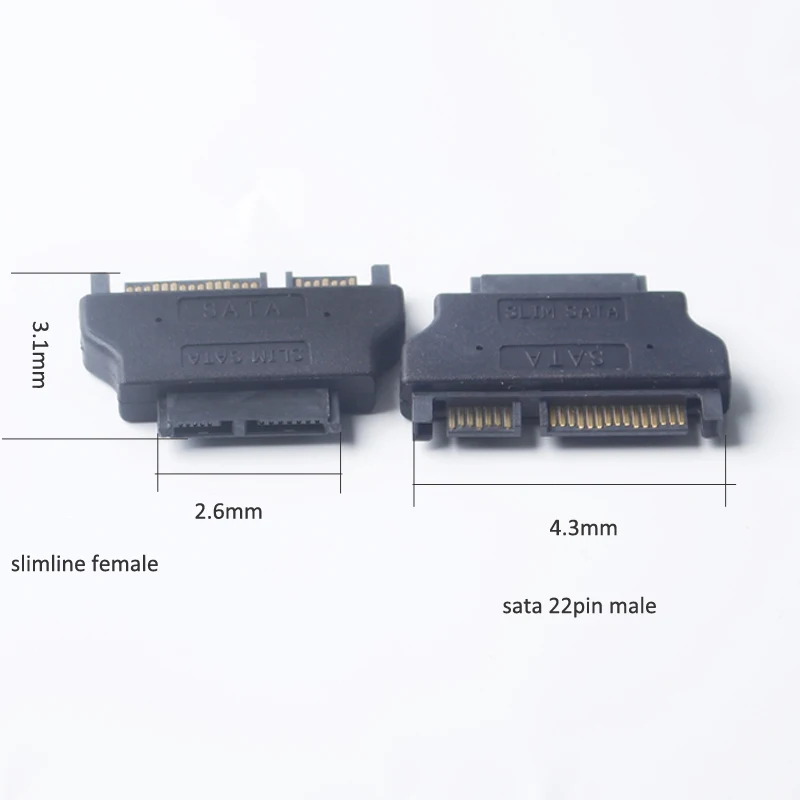 Ult best Slineline SATA адаптер серии ATA 7 + 15 22pin штекер тонкий 6 13pin гнездовой адаптер|adapter