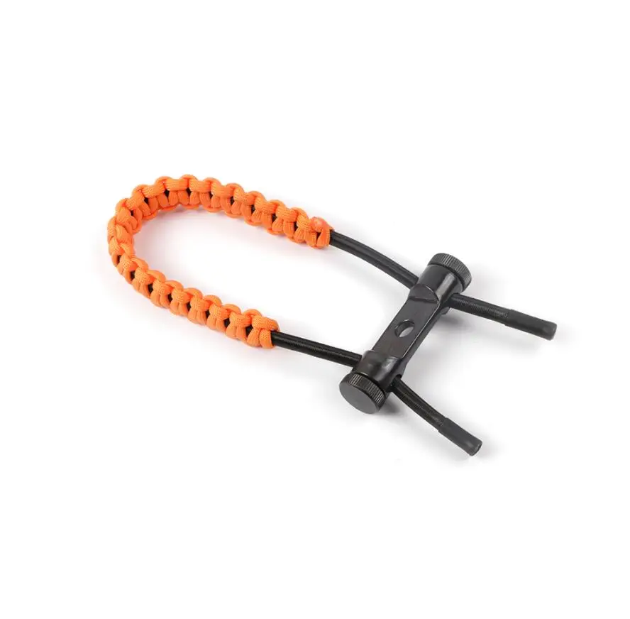 Orange Huntingdoor 10 Color Archery Adjustable Braided Wrist Sling Rope Wristbands Compound Bow Accessories Hunting Shooting Tageting - Цвет: Orange