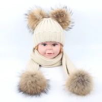 hat and scarf for children 1 8years russia baby girl cap 2021 street dress kids fashion photography accessories knitting hats