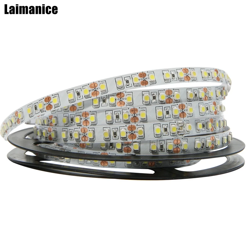 5M More Bright Led strip 2835/3528 DC12V 120leds/M flexible led No-waterproof 600leds white/warm white/red/blue/green | Освещение