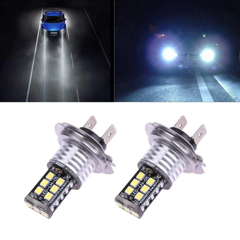 12 В 2 шт. 10 Вт 15 SMD H7 светодиодный COB автомобильный белый головной светильник лампы