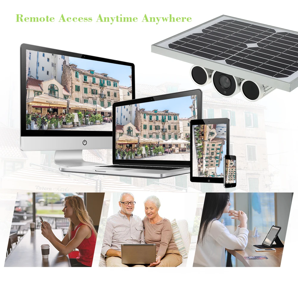 HD1080P WiFi Солнечная и батарея мощность пуля IP камера наружная IR CUT ночного видения