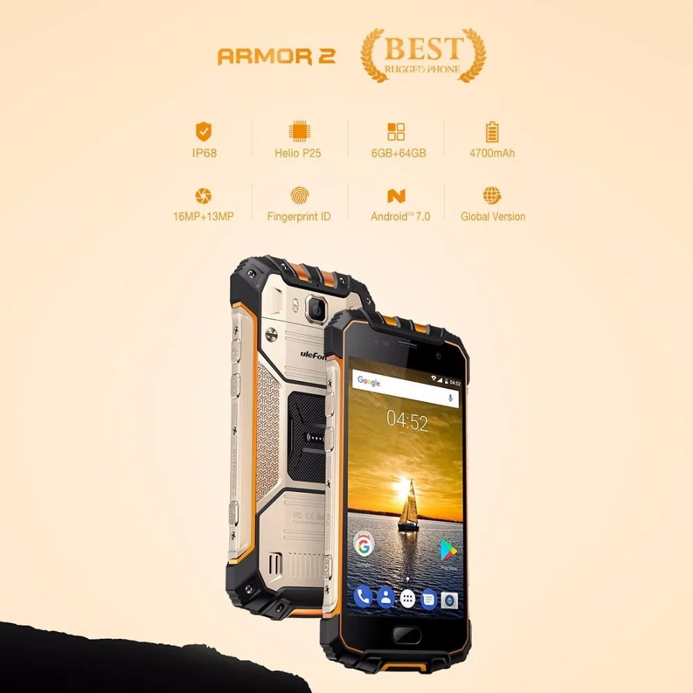 Ulefone power 2 Оперативная память 6 ГБ Встроенная 64 Гб IP68 Водонепроницаемый 4G