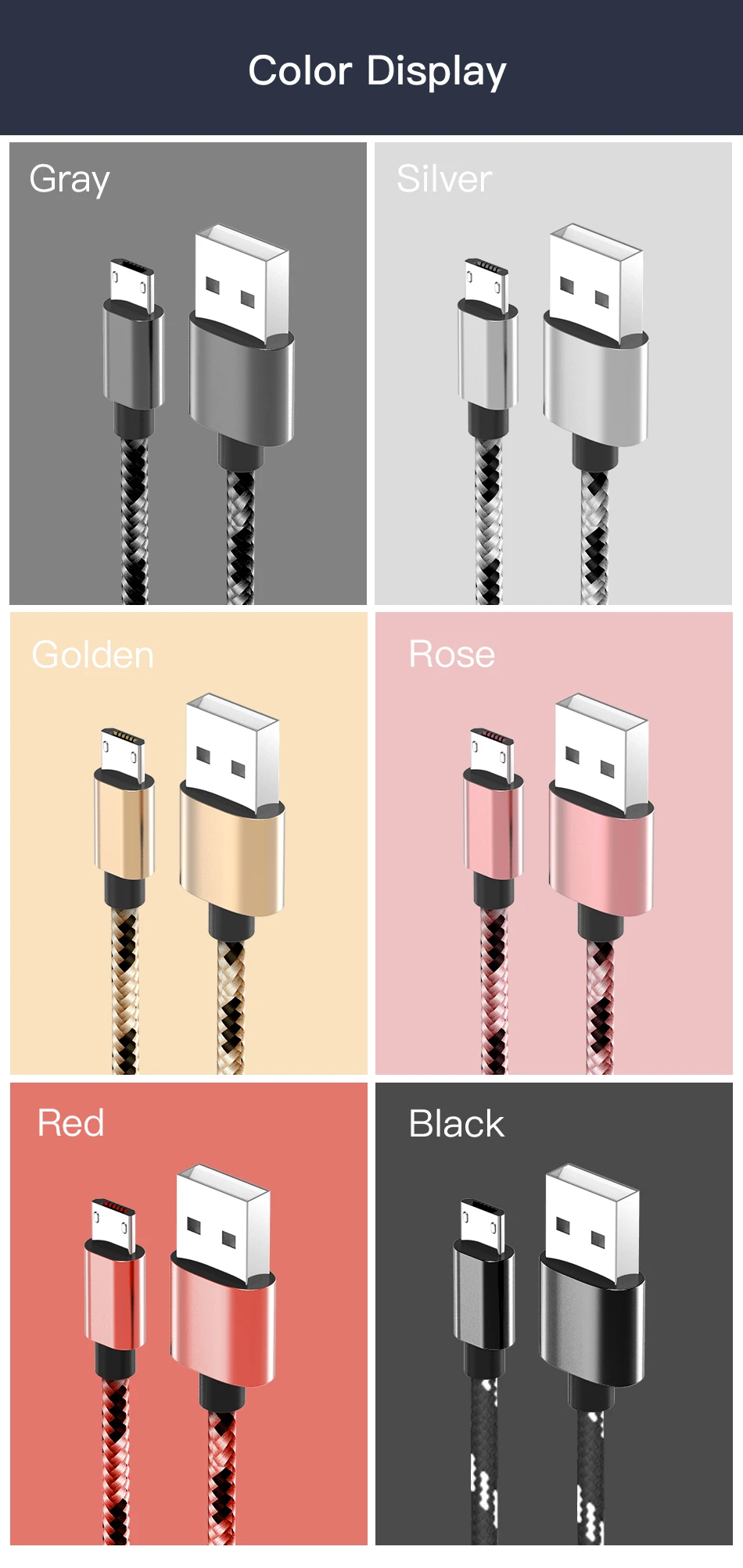 ACCEZZ нейлоновый Micro USB кабель для быстрой зарядки и передачи данных для samsung Xiaomi Redmi huawei htc Tablet Android мобильный телефон провод линия