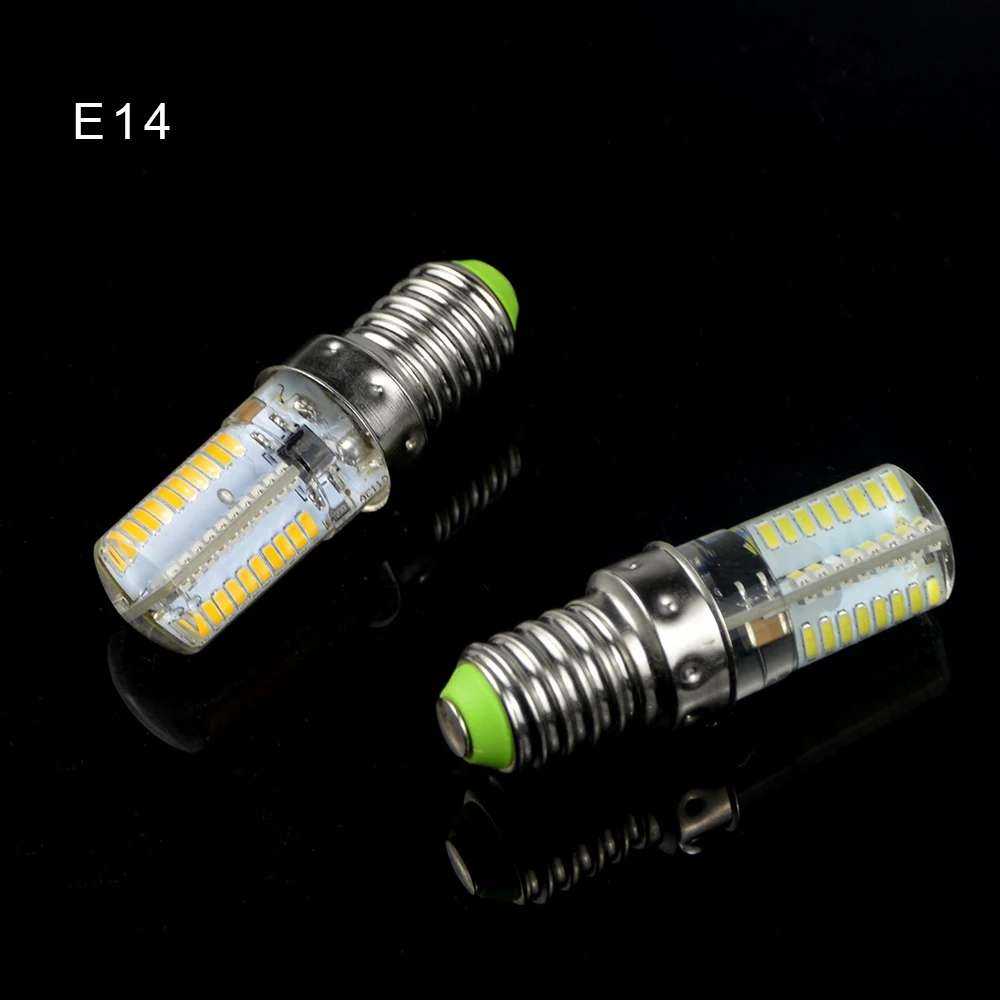 Приглушаемая мини лампа G9 G4 E14 светодиодная 110 220 В 64 светодиода кукуруза для