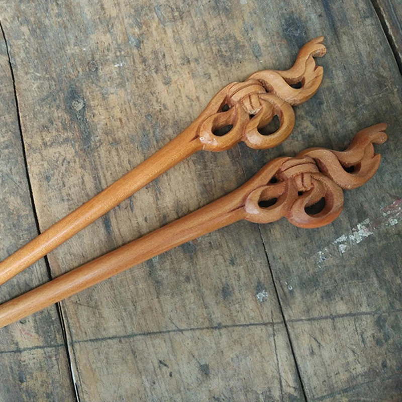 1 шт. элегантные розовые винтажные резные шпильки для волос ручной работы ручная