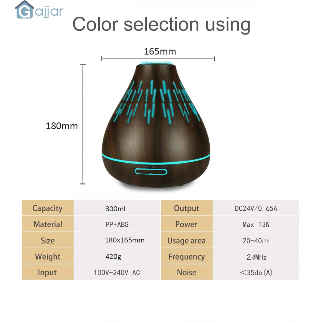 2019 USB LED ультразвуковой ароматический Ароматерапевтический увлажнитель диффузор