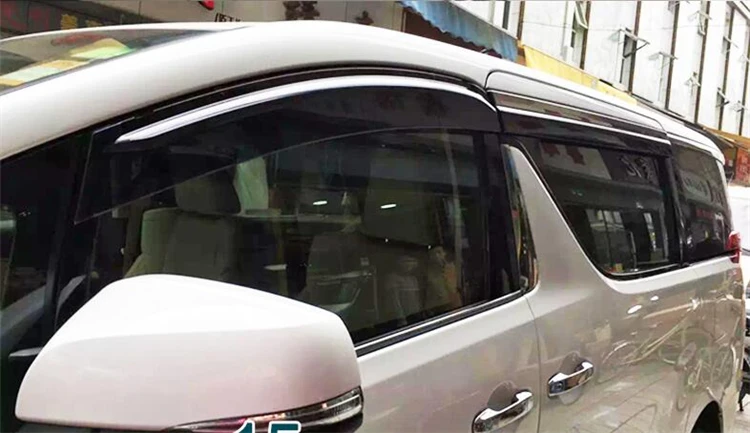 

For Toyota Alphard Window Visor For Toyota Alphard 2015-2017 Vent Shades Sun Rain Deflector Guard 4PCS/SET Car Styling