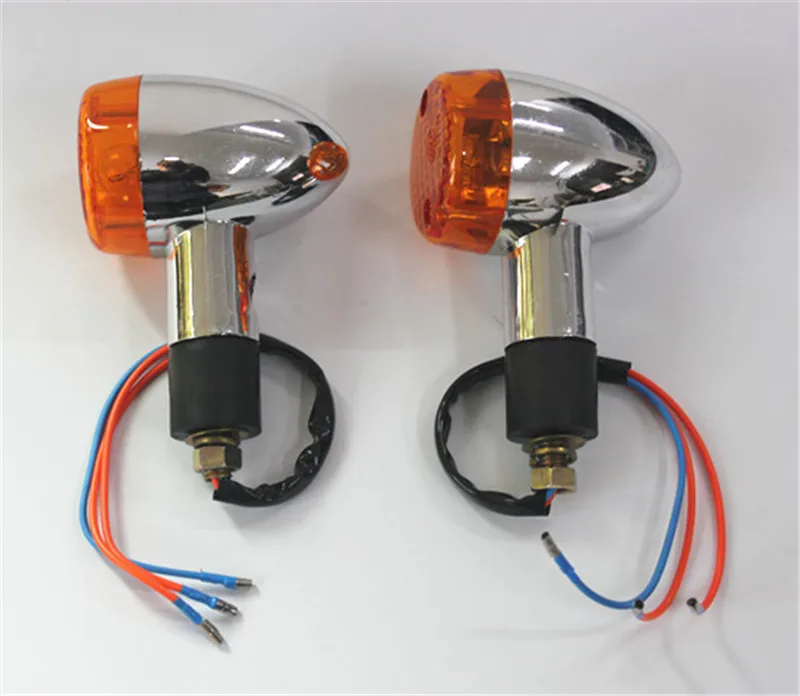 

Chrome ABS Motorcycle Turn Signals Indicator Amber Blinker Flash Lamp For Tour Glide Road Glide Road King