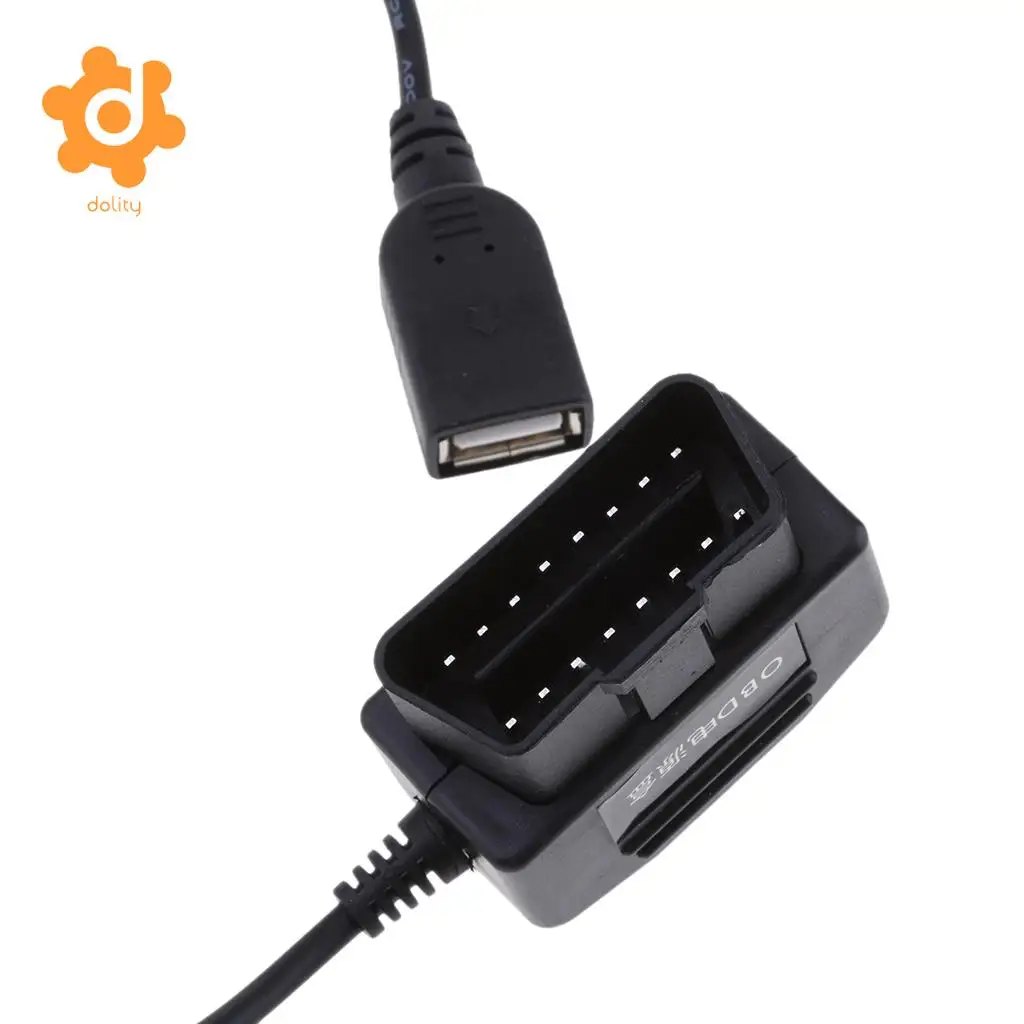 Dolity 12В/36В до 5В/2а автомобильный инвертор питания USB Женский OBD понижающий кабель DVR