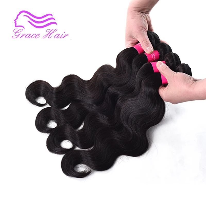 7A Unprocessed Virgin Hair 4 Bundles Peruvian Body Wave Ali Moda Human Extensions |