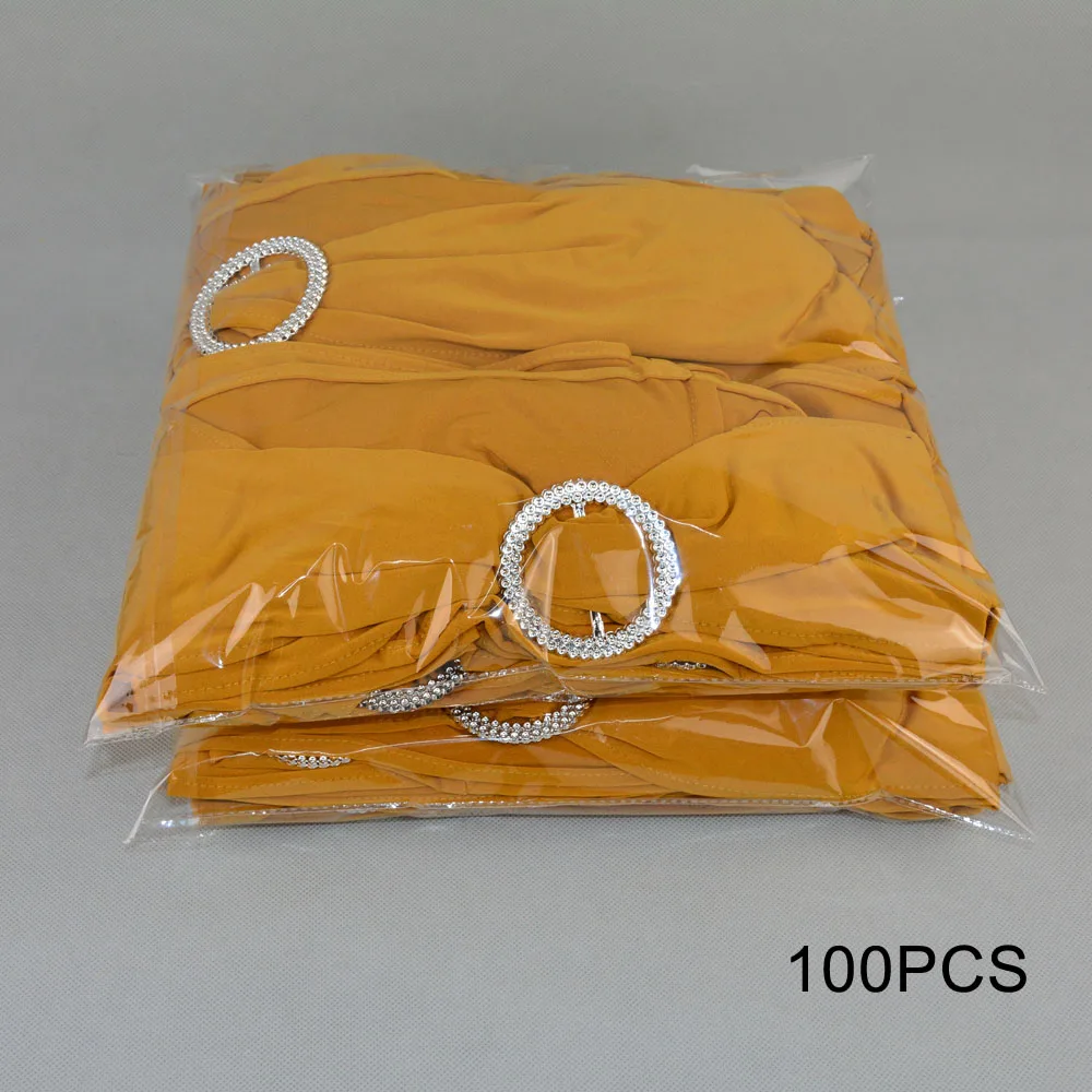 100 шт./лот чехол из спандекса и лайкры для свадебного стула ленты украшения