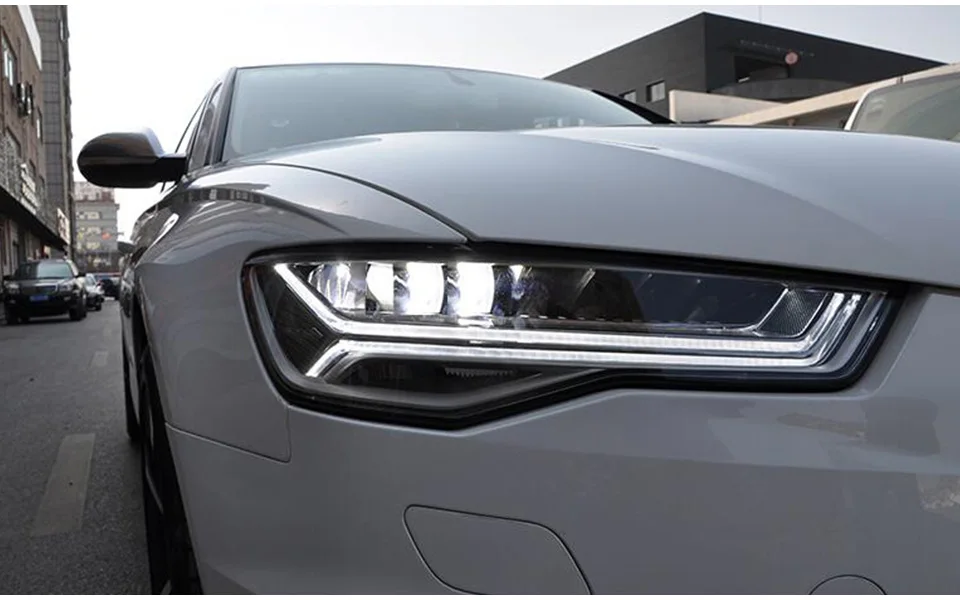 AKD автомобильный Стайлинг головной светильник для Audi A6 светодиодный головной светильник 2012- A6L C7 светодиодные фары DRL светильник для дома проектор Объектив биксеноновый луч