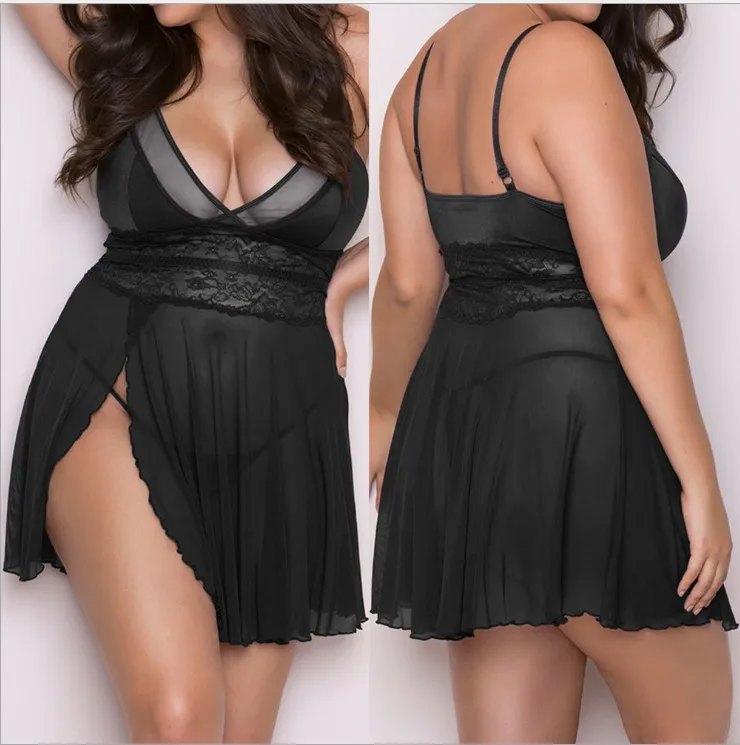 XS XL XXL 3XL 4XL плюс размер сексуальное нижнее белье для женщин эротический ночной комплект мягкий для девочек прозрачный сексуальная ночная рубашка