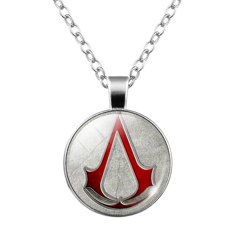 Мода Assassins ожерелье creed стакан драгоценных камней ожерелье с кулоном аниме связанные благородные Простые Ювелирные изделия милые подарки