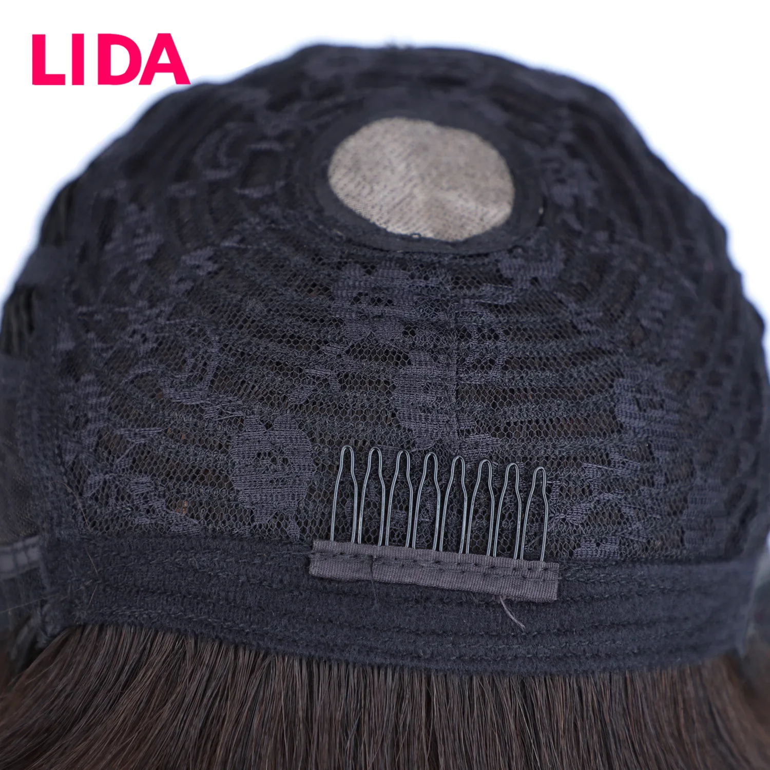 LIDA Human Hair Wigs Fashion Straight BOB Wig for Girls Brazilian Non Remy 150% Density Short Wigs Hand Made Top Part