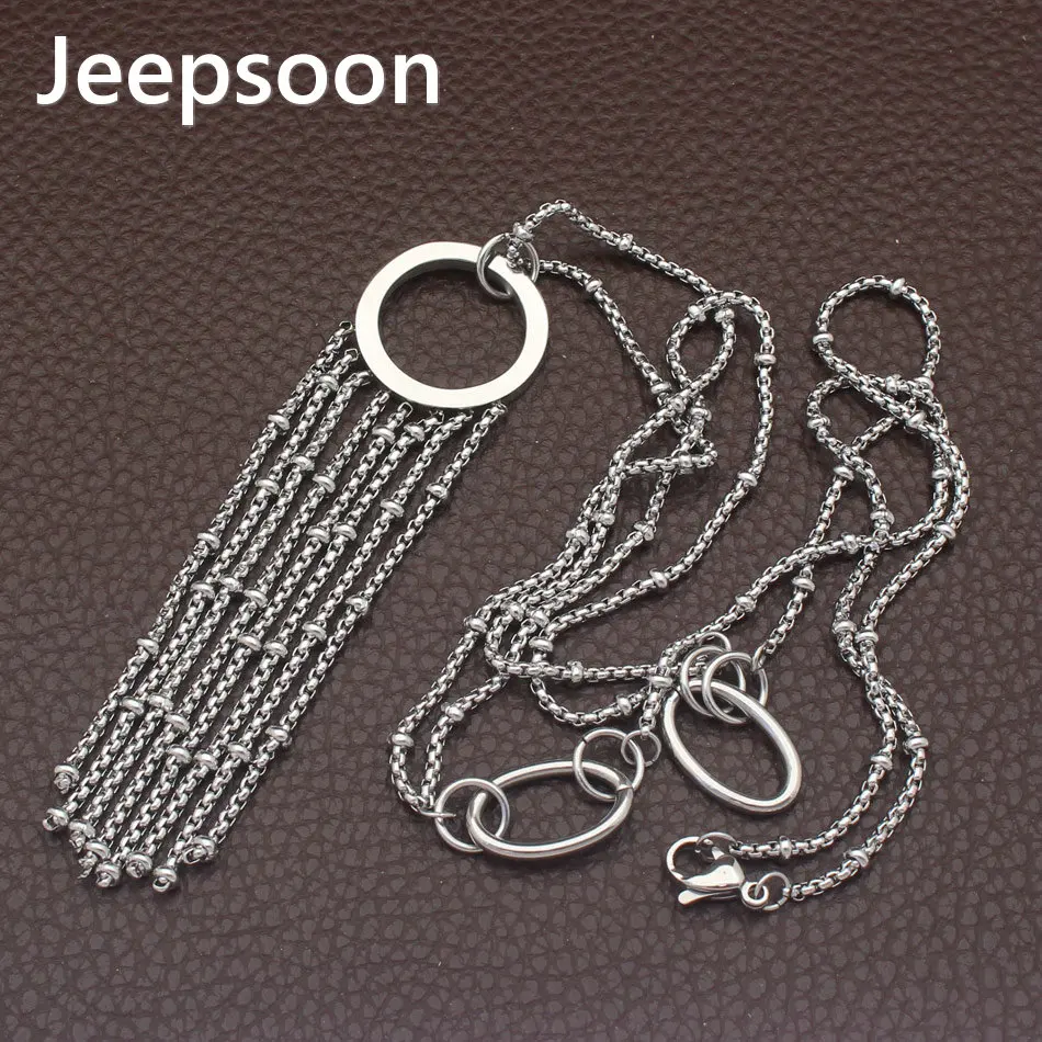 Jeepsoon модные серебряные цвет нержавеющая сталь украшения для женщин мм 650 Длинный