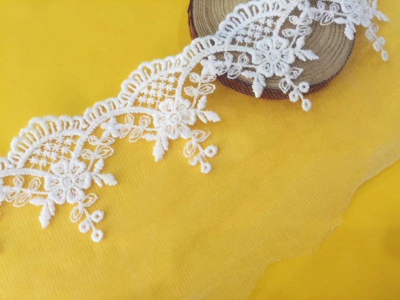 Лента с вышивкой 10 ярдов см 3 93 дюйма цвета слоновой кости|lace trim ribbon|trim ribbonlace |