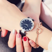 watchbracelet set watch hours luxury women watches set crystals set casing ladies leather watch