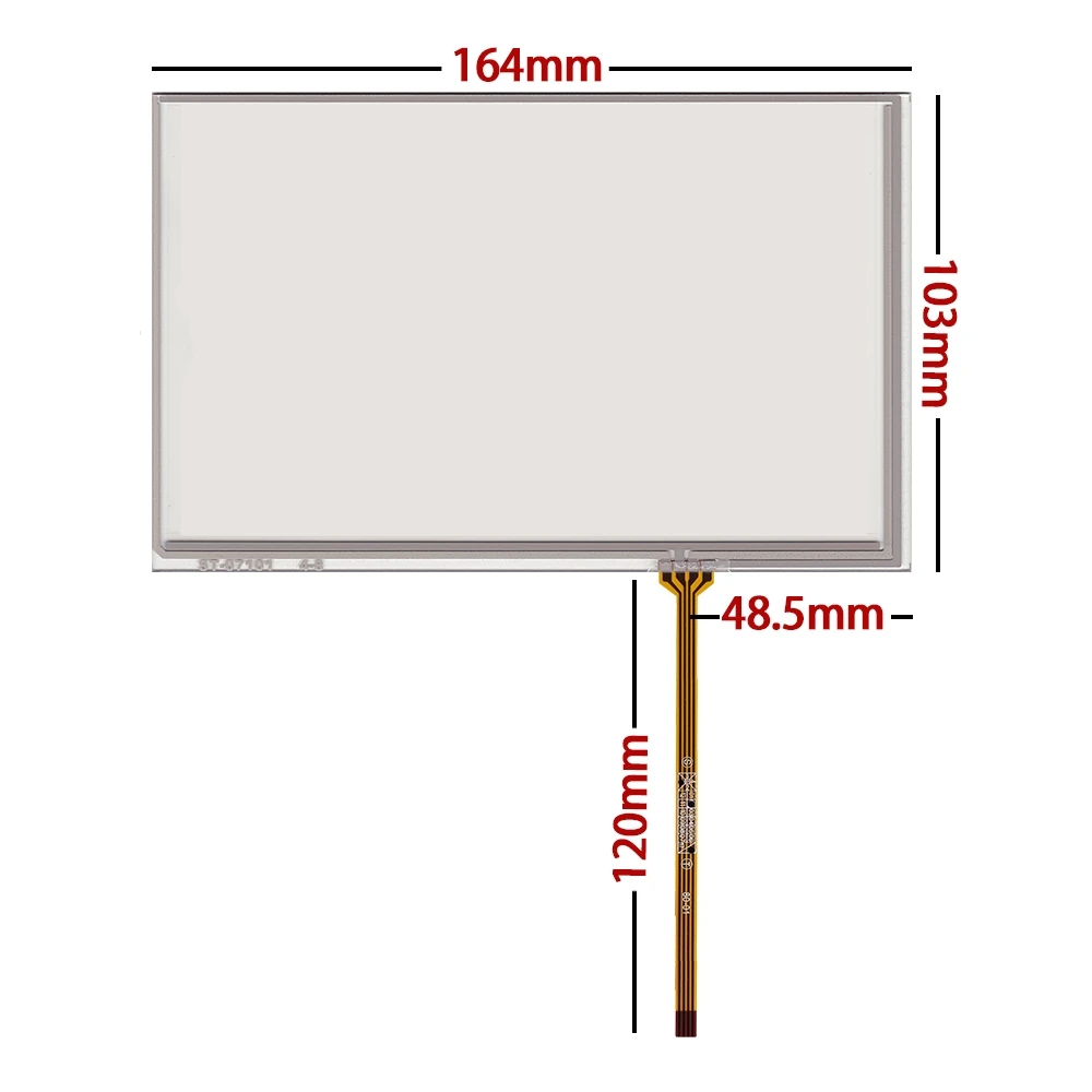 Polegada Resistência Tela de Toque 164*103 164 mm 103 mm para o Carro Dvd Gps 10 Peças Lote Novo 7.1