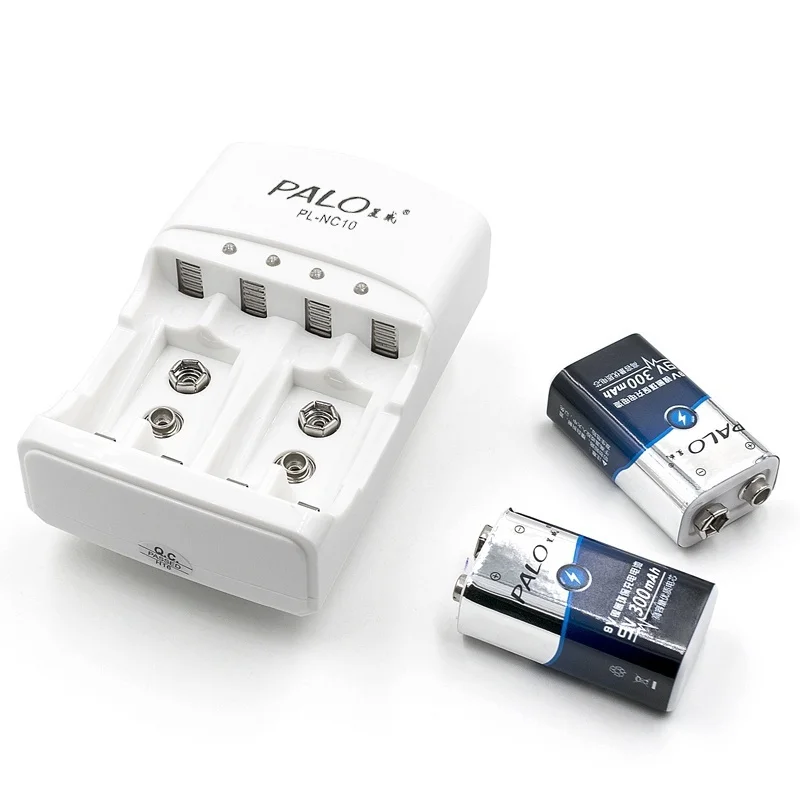 Бесплатная доставка PALO 4 слота Смарт зарядное устройство для AA/AAA 9V Ni MH CD