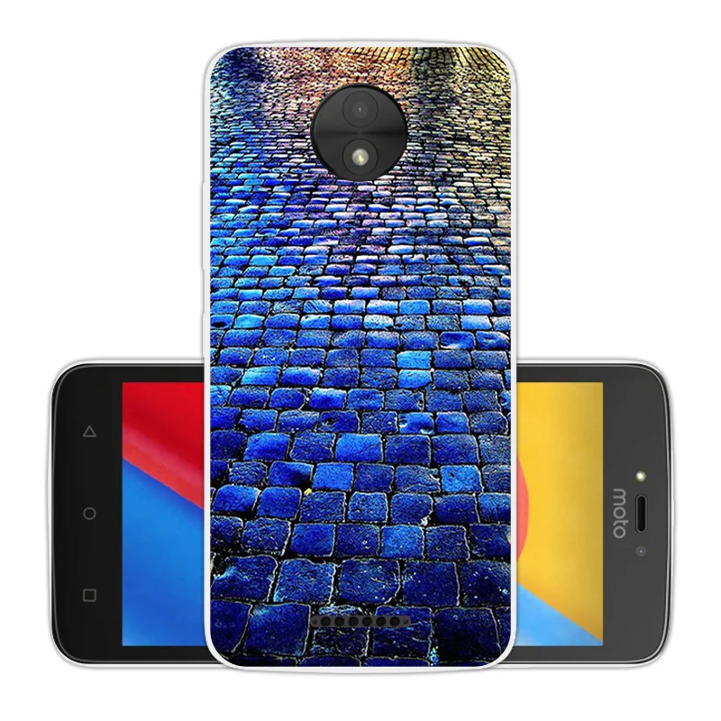 Чехол для Motorola Moto C задняя панель из ТПУ силиконовые чехлы телефонов XT1750 XT1754 чехол