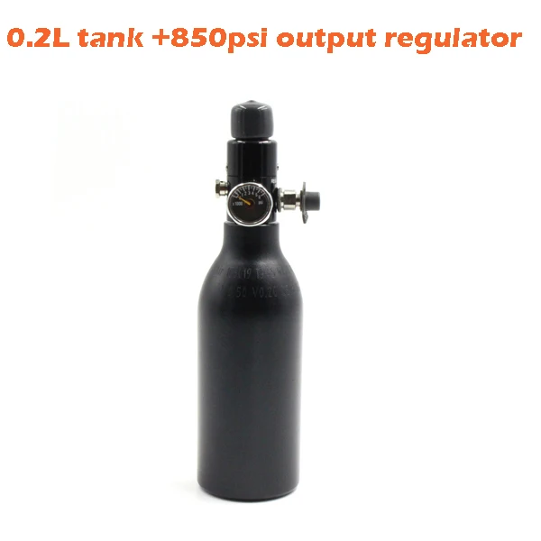 QUPB PCP Пейнтбол 4500PSI бак высокого давления 5/8-18 UNF резьба с регулятором 0.2L 0.26L 0.35L 0.45L - Цвет: 0.2L 850psi output