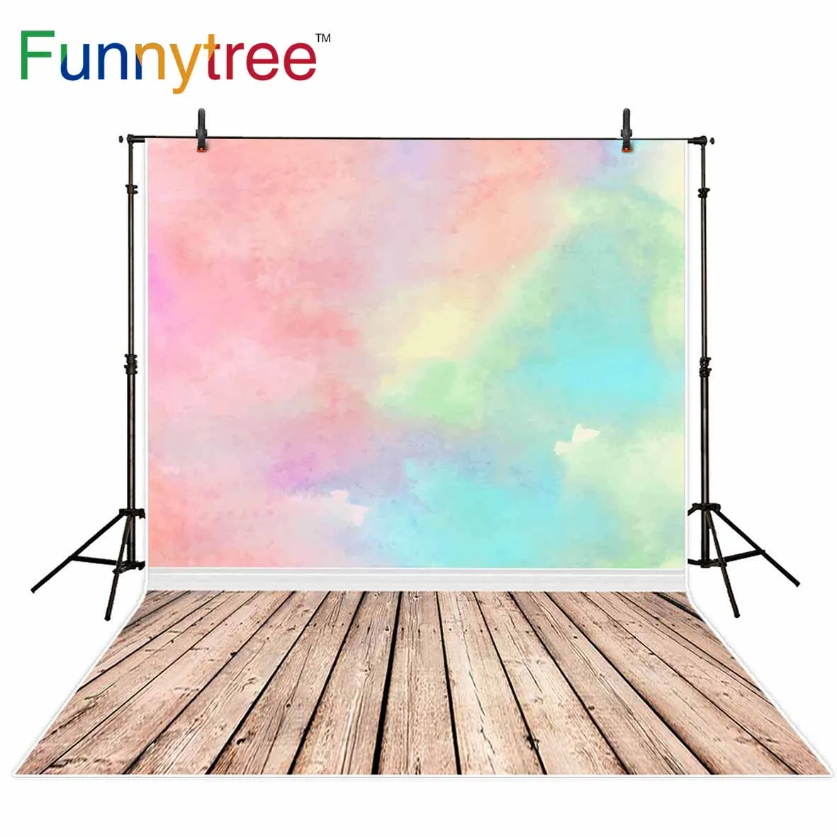 Funnytree фоны для фотостудии Акварельная живопись абстрактная древесина