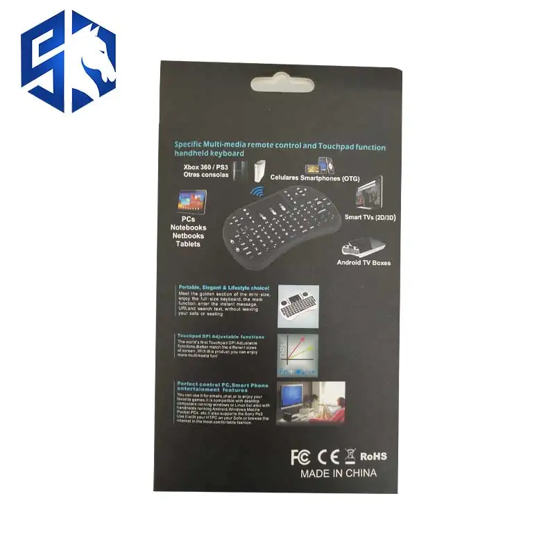 Smart tv BOX i8 версия Беспроводная клавиатура с литиевой батареей + 2 4 ГГц Air mouse Touchpad