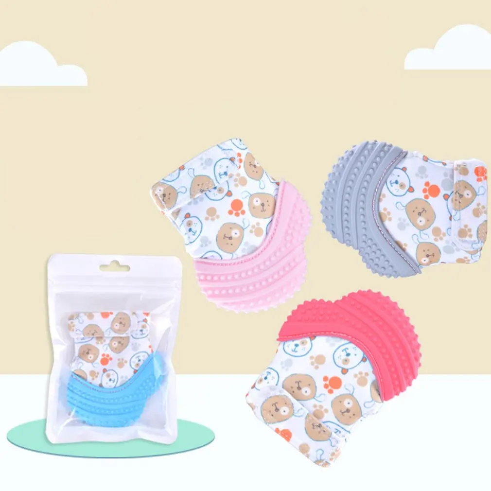 ST03 Детские Прорезыватели для зубов самоуспокаивающие облегчающие боль рукавицы