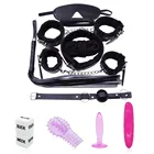 Набор для бондажа для женщин гей-Фетиш игровые наручники, наручники для ног, Анальная пробка, вибратор, фаллоимитатор, эротические игрушки для взрослых, набор для БДСМ, секс-игрушки