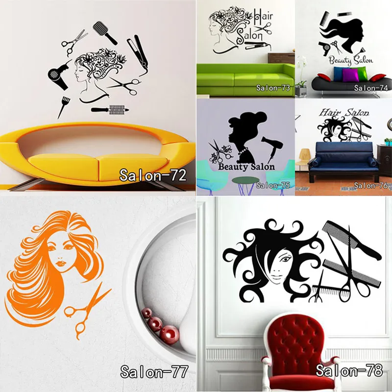 Виниловая наклейка на стену для маникюра и салона красоты лак настенный стикер