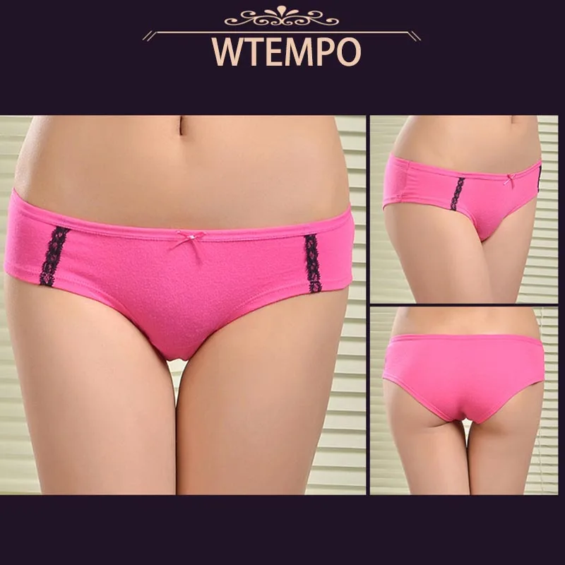 WTEMPO 6 шт./лот трусы брендовые Хлопковые женские стринги сексуальное женское белье
