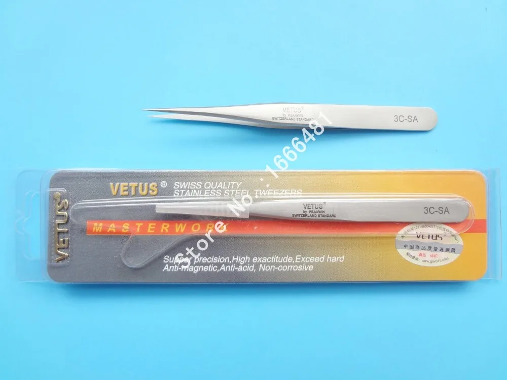 10 шт./лот индивидуальные пинцеты для наращивания ресниц Пинцет Vetus|tweezers eyelash|tweezers