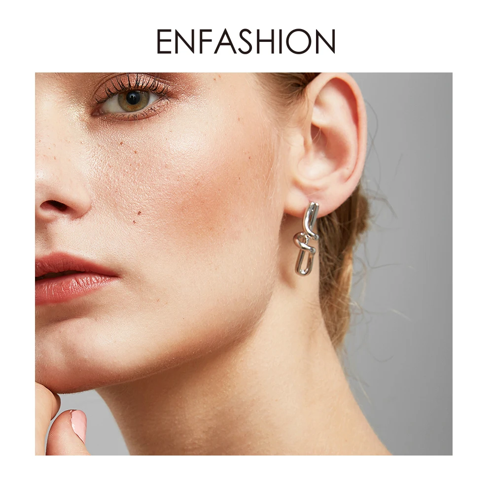 Enfashion, серьги-гвоздики с узлом, золотые для ушей, аксессуары, серьги для женщин, серьги, модные ювелирные изделия, oorbellen,, E5429